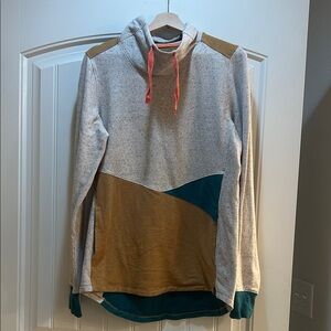 L.L. Bean Multicolor Hoodie - Gray, Gold, Teal